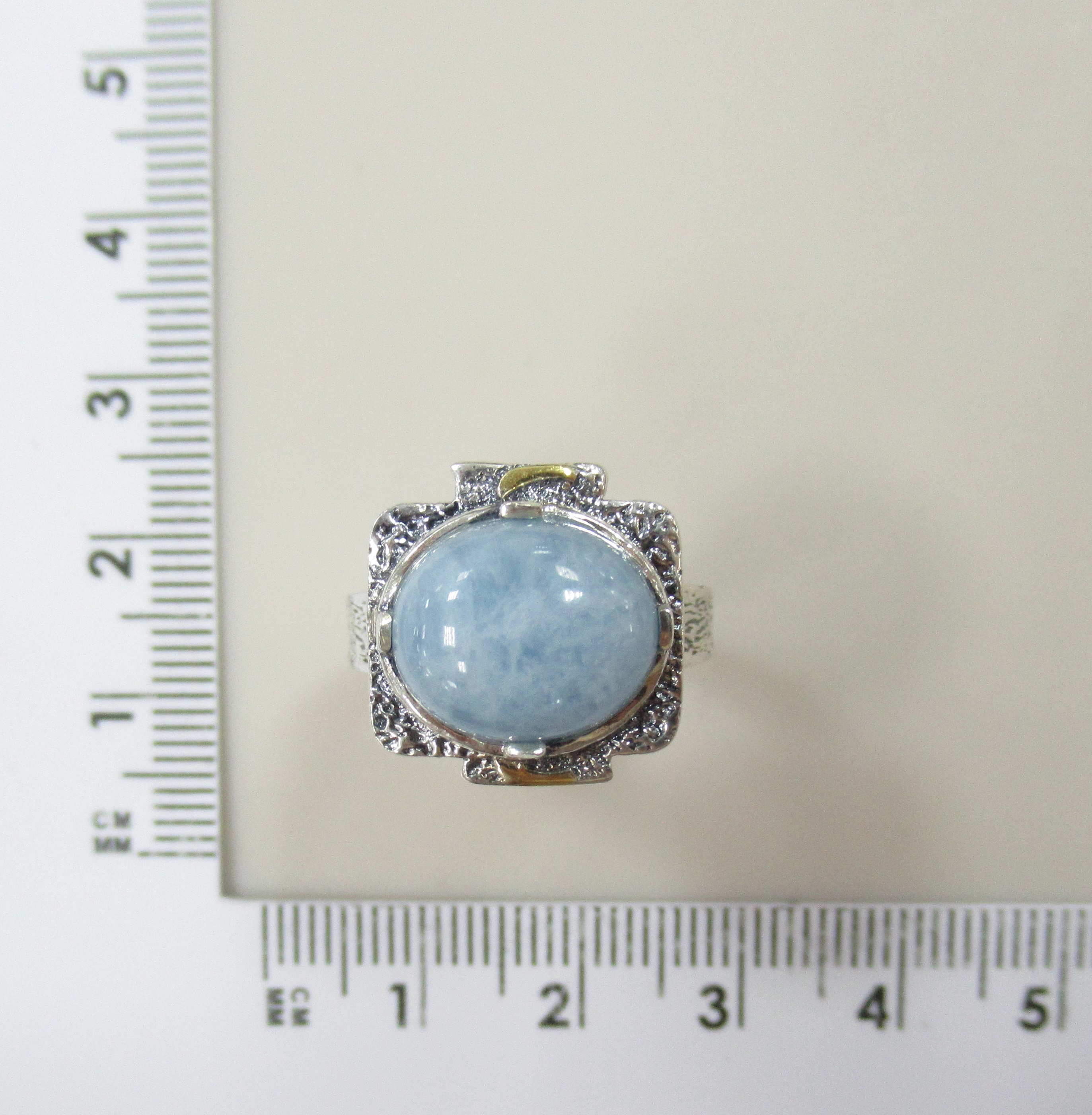 Серебряное кольцо с аквамарином